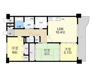 KDXレジデンス夙川ヒルズ 3番館【3階】の間取り