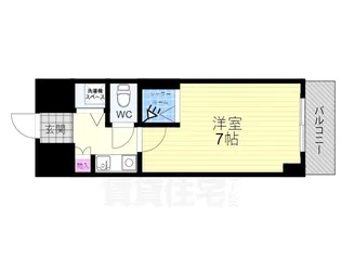 ジョイテル西院【9階】の間取り