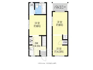 大阪府大阪市東住吉区公園南矢田4丁目【一戸建】の間取り