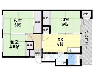 日立造船尺土団地【4階】の間取り