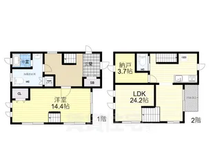 兵庫県西宮市甲陽園西山町【一戸建】の間取り