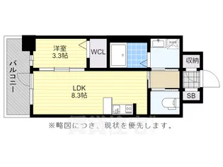 ネストピア博多シティ【9階】の間取り