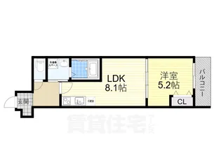 フジパレス駒林2【2階】の間取り