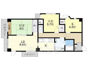フォルムあやめ池【2階】の間取り