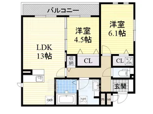 ドエル エミネンス【2階】の間取り