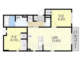 Forest Maison南草津 W棟【1階】の間取り