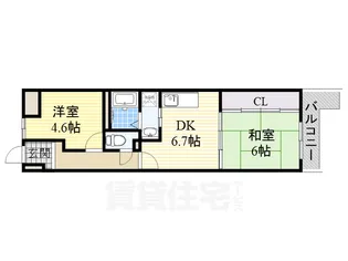 メルディアキューブ桜井【3階】の間取り