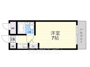 1Rの間取り画像