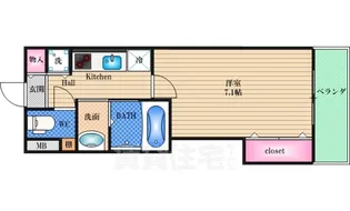 リエート東三国【1001号室】の間取り