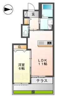 ユニヴァリィ ソーエ【1階】の間取り