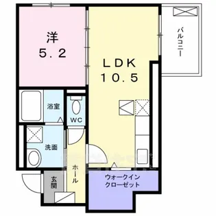 アウローラ八尾【1階】の間取り