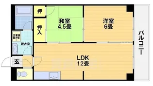 京都府京都市右京区嵯峨広沢南下馬野町【マンション】の間取り