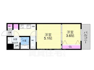 クレストタップ京都丹波口【5階】の間取り