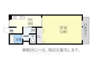 1DKの間取り画像