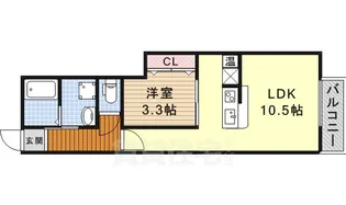 ハウス北原【1階】の間取り