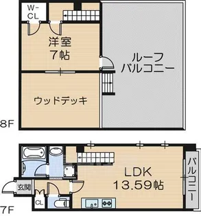 プレジオ尼崎【7階】の間取り