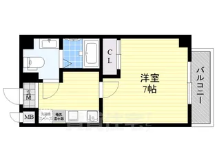 大阪府大阪市都島区東野田町4丁目【マンション】の間取り
