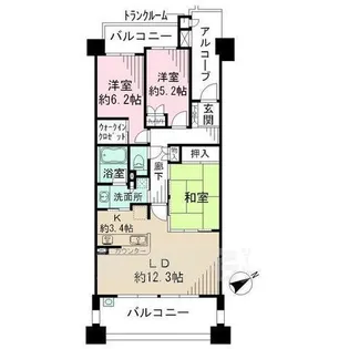 藤和八事緑ヶ岡ホームズ【10階】の間取り