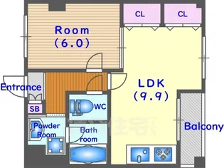 リエス西院【8階】の間取り
