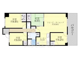 大阪府堺市北区金岡町【マンション】の間取り