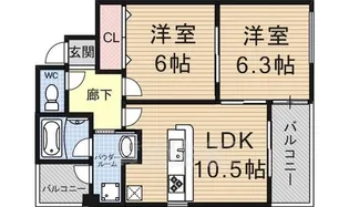 ロータリーマンションパレ・ベルマリン【4階】の間取り