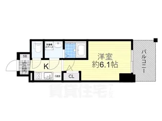 エスリード新北野アーデル【6階】の間取り