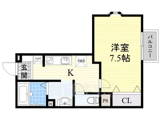エフズコート高槻【1階】の間取り