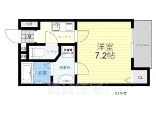 大阪府大阪市淀川区西三国4丁目【アパート】の間取り