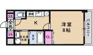 ジュネス太子橋【4階】の間取り