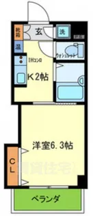 マンション丸旺【3階】の間取り
