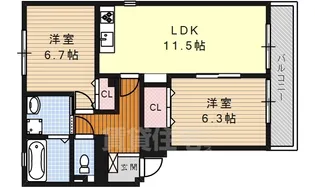 PREMIER PARC (プルミエパーク)【2階】の間取り