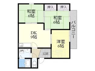 フジハイツ垣ノ内【B101号室】の間取り