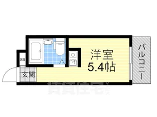 パークサイド上本町駅前【6階】の間取り