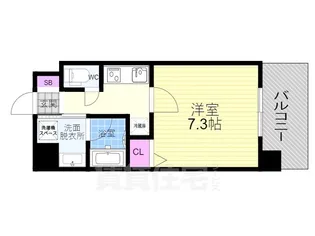 「ベラジオ雅び烏丸十条Ⅱ」【3階】の間取り