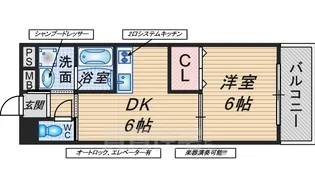 グローリーハイツ山本2【6階】の間取り