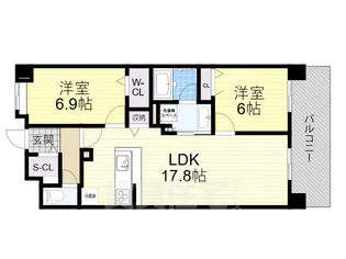 2LDKの間取り画像