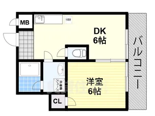 パーク大浜【308号室】の間取り