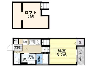ピースフル姫島【1階】の間取り