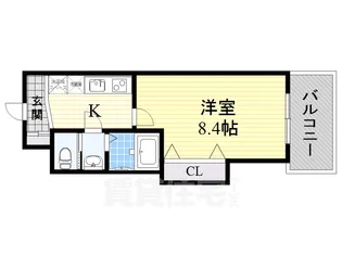 Luxe新大阪南【10階】の間取り