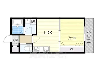 大阪府堺市西区浜寺石津町西4丁【アパート】の間取り