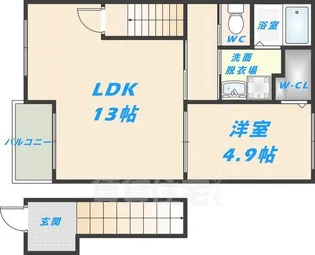 レジデンススティア【2階】の間取り