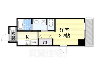 グランシャリオ波寄【4階】の間取り