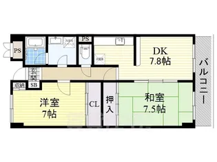 サクセス東太田【4階】の間取り