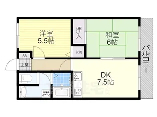 2DKの間取り画像