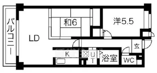 大阪府吹田市千里山東4丁目【マンション】の間取り