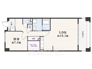 ソーラスフロント富船【13階】の間取り