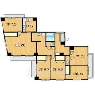 シティハイツ渡辺【2階】の間取り