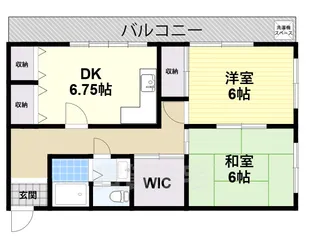 甲第ハイツ西本【3階】の間取り