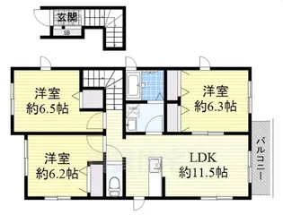 シャーメゾン フィオーレ【2階】の間取り