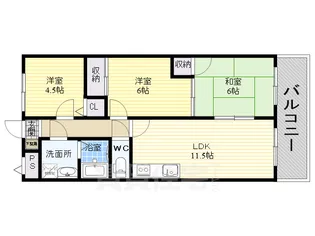 ベルメゾン平野【502号室】の間取り